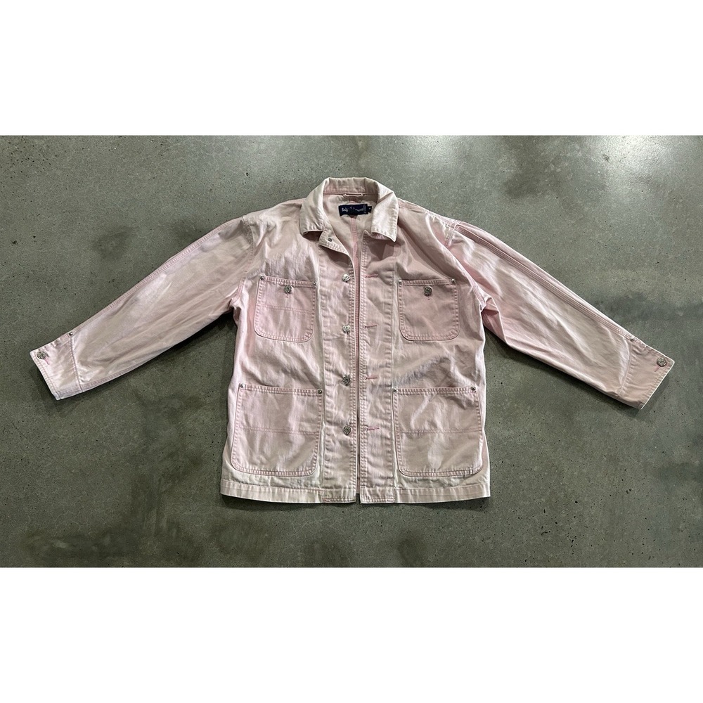 Vintage Polo by Ralph‎ Lauren Jacket Chore Coat Blazer Size M Peach Pink